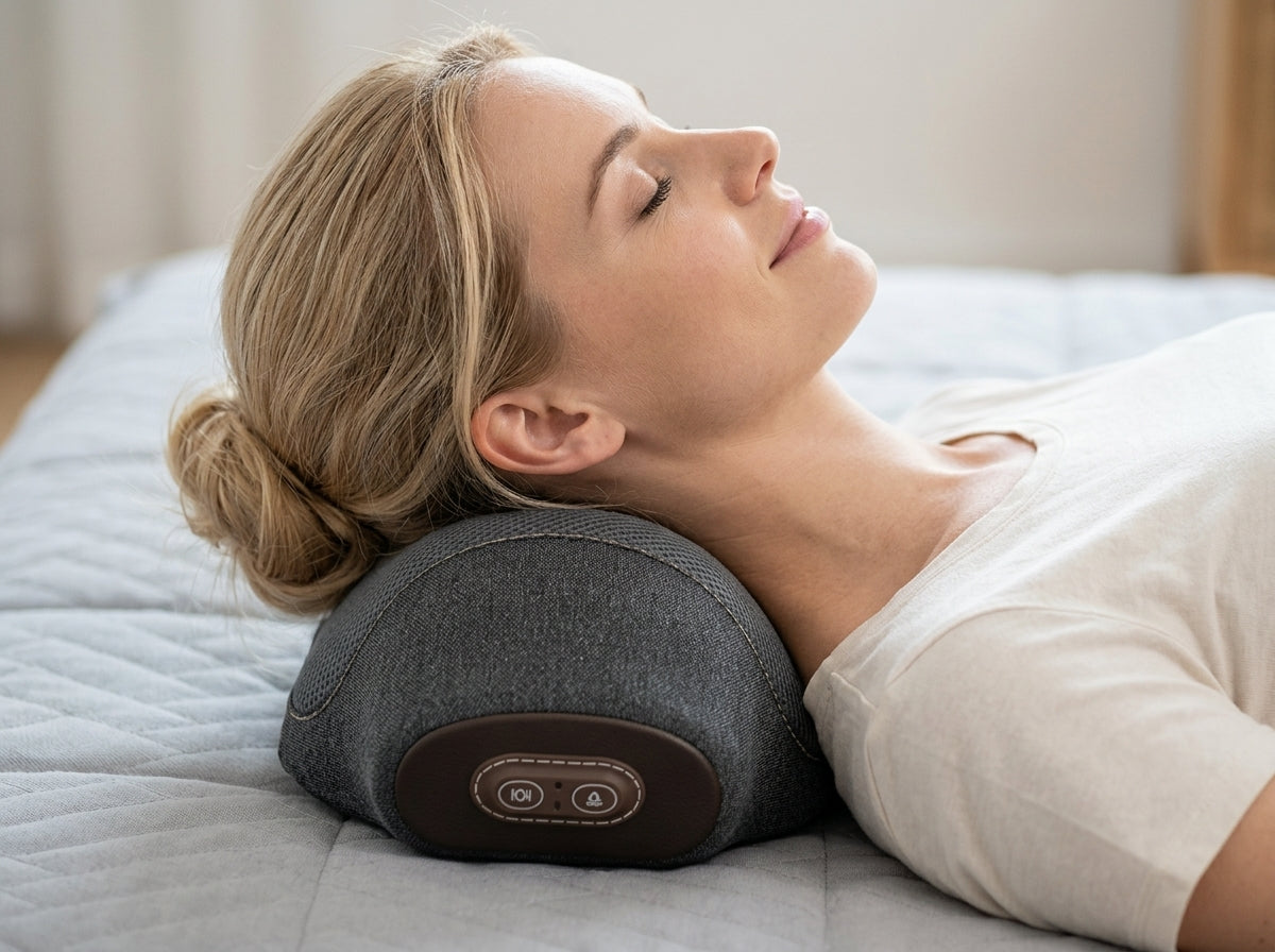 Targeted relief
for tight necks.